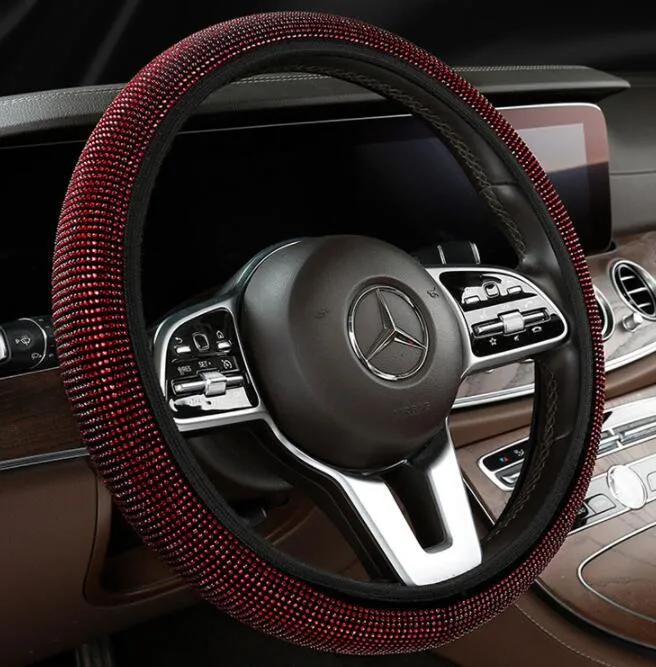 Factory Wholesale/Supplier Fashion Bling Bling Diamond Car Steering Wheel Cover Hot Sell