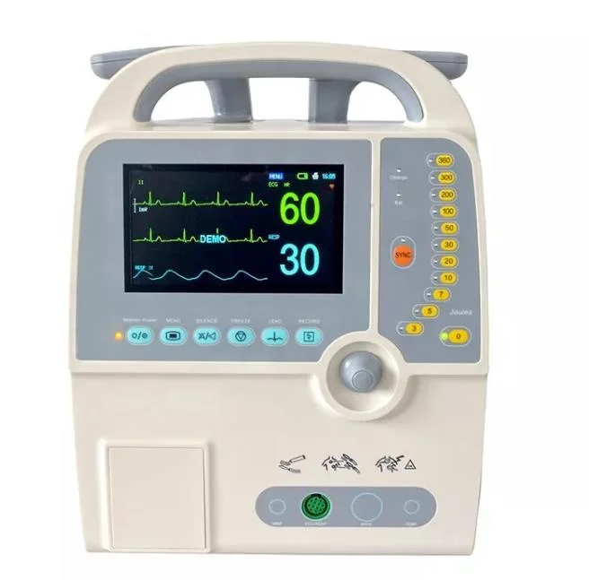 Desfibrilador portátil para DEA Clinictop de sala de urgencias con ECG de 12 derivaciones