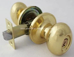 Pilished Brass Door Knob Lock Night Latch Door Handle Lockset Furniture Hardware