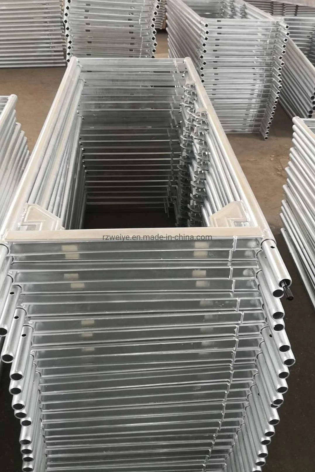 European Standard German Type Layher Facade Scaffolding Frame for Masonry Building Construction