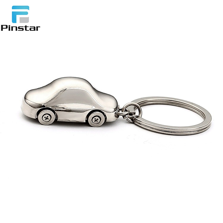 High quality/High cost performance Metal Silver Plating 3D Keychain Promotion Gift Custom Silver Keyring