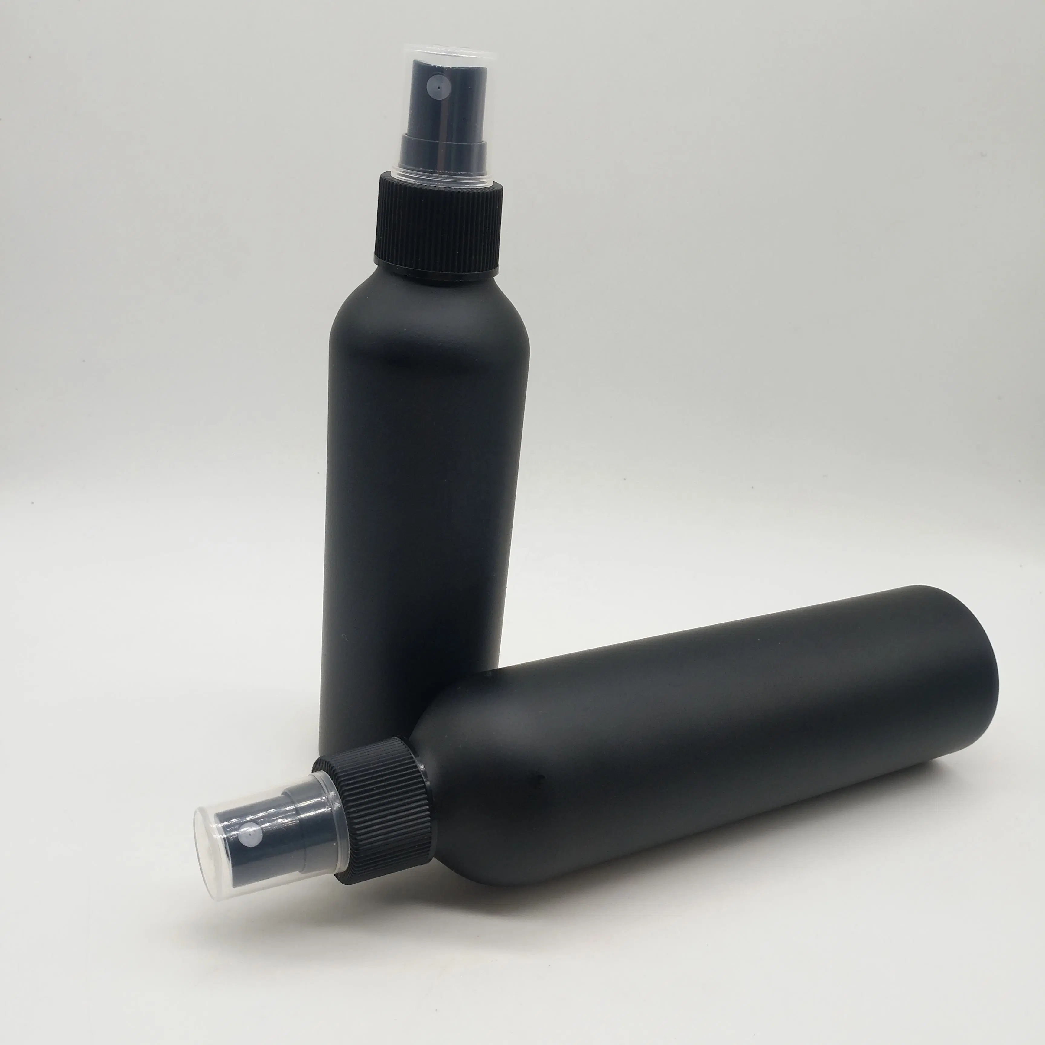 60ml 80ml 100ml 150ml 200ml 250ml Aluminum Cap Black Matte Spray Bottle