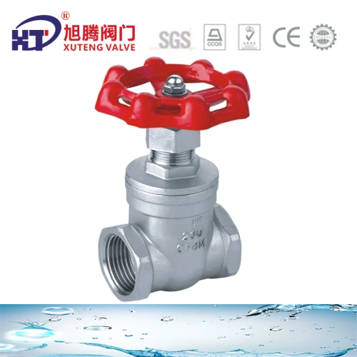 Cast Stainless Steelscrewed End Gate Valve, 200psi, Precision Casting, BSPT/Bsp/NPT