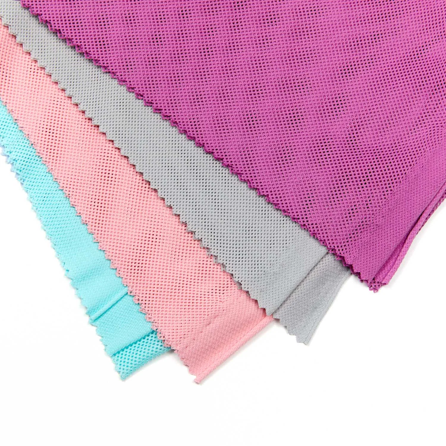 Polyester 2*2 65GSM Net/Mesh Knitted Garment Lining Fabric for Sport