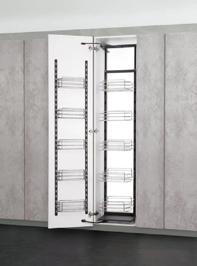 Soft-Closing Kitchen Cabinet 600 Pull-out Wire Pantry Unit