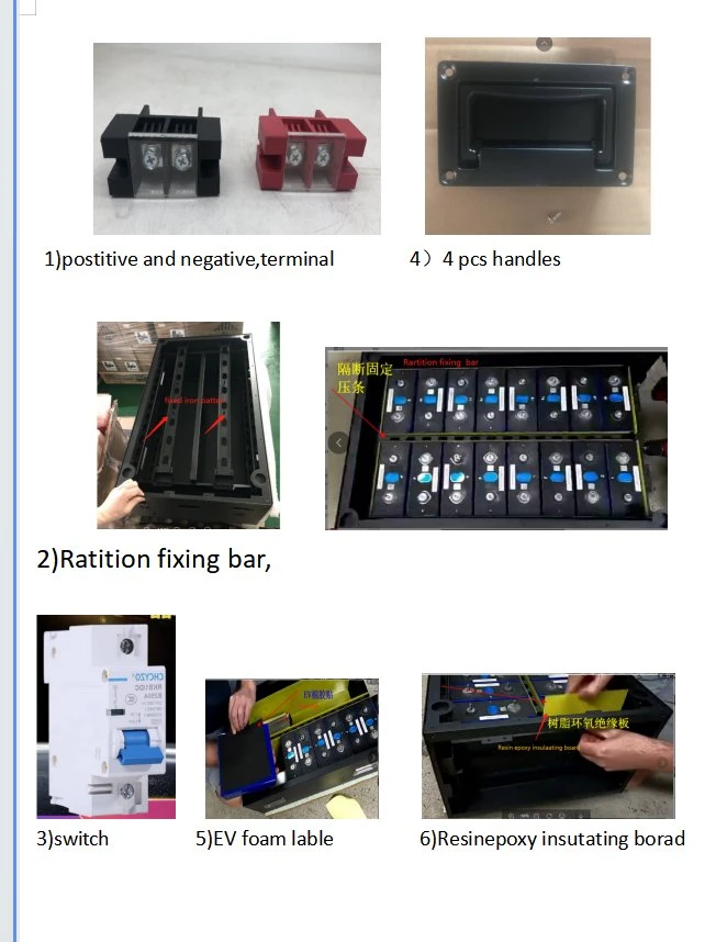 Caja de batería 48V 200ah 280ah 300AH LiFePO4 para Mayorista/Proveedors Caja DIY con BMS