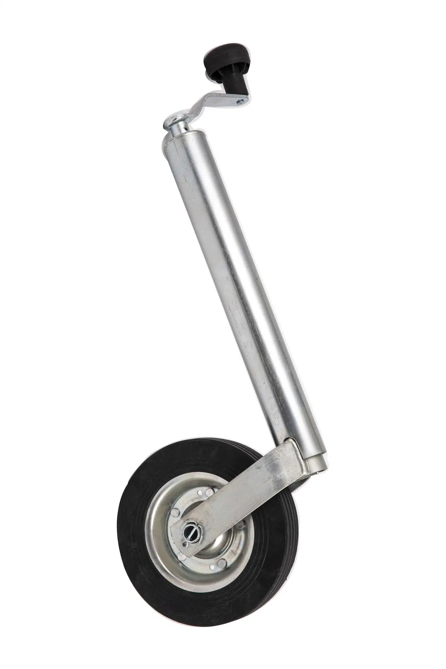 300lbs Galvanized 8" Single Rubber Wheel Stands Steel Hand Crank Screw Jack, Trailer Jack, Top Wind Swing, Trailer Jack with Jockey, Lift Jack.