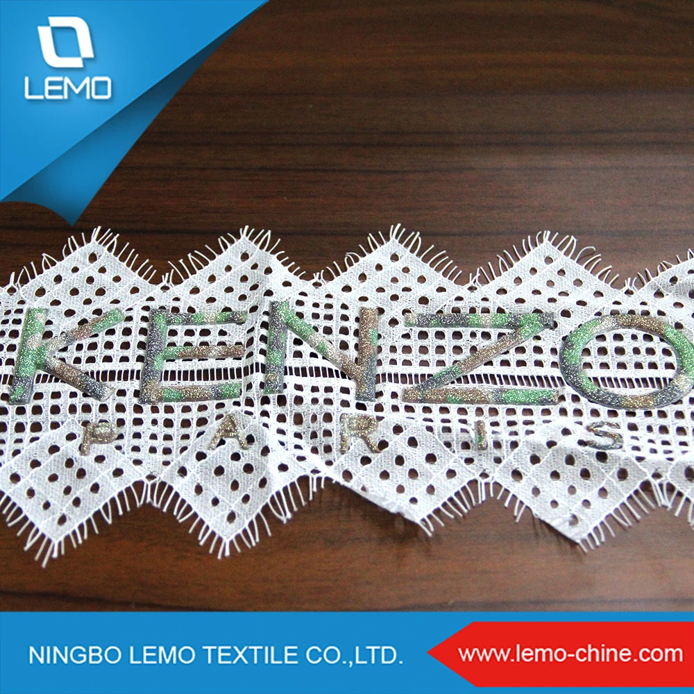 New Fashion English Letter Pattern Embroidery Lace