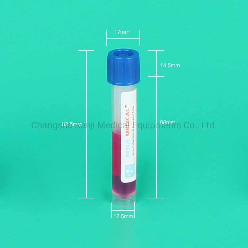 Teste VTM de amostradores de vírus de produto de deteção médica descartável Tubo