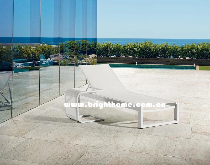 Aluminium Textilene Outdoor Sun Lounger Furniture