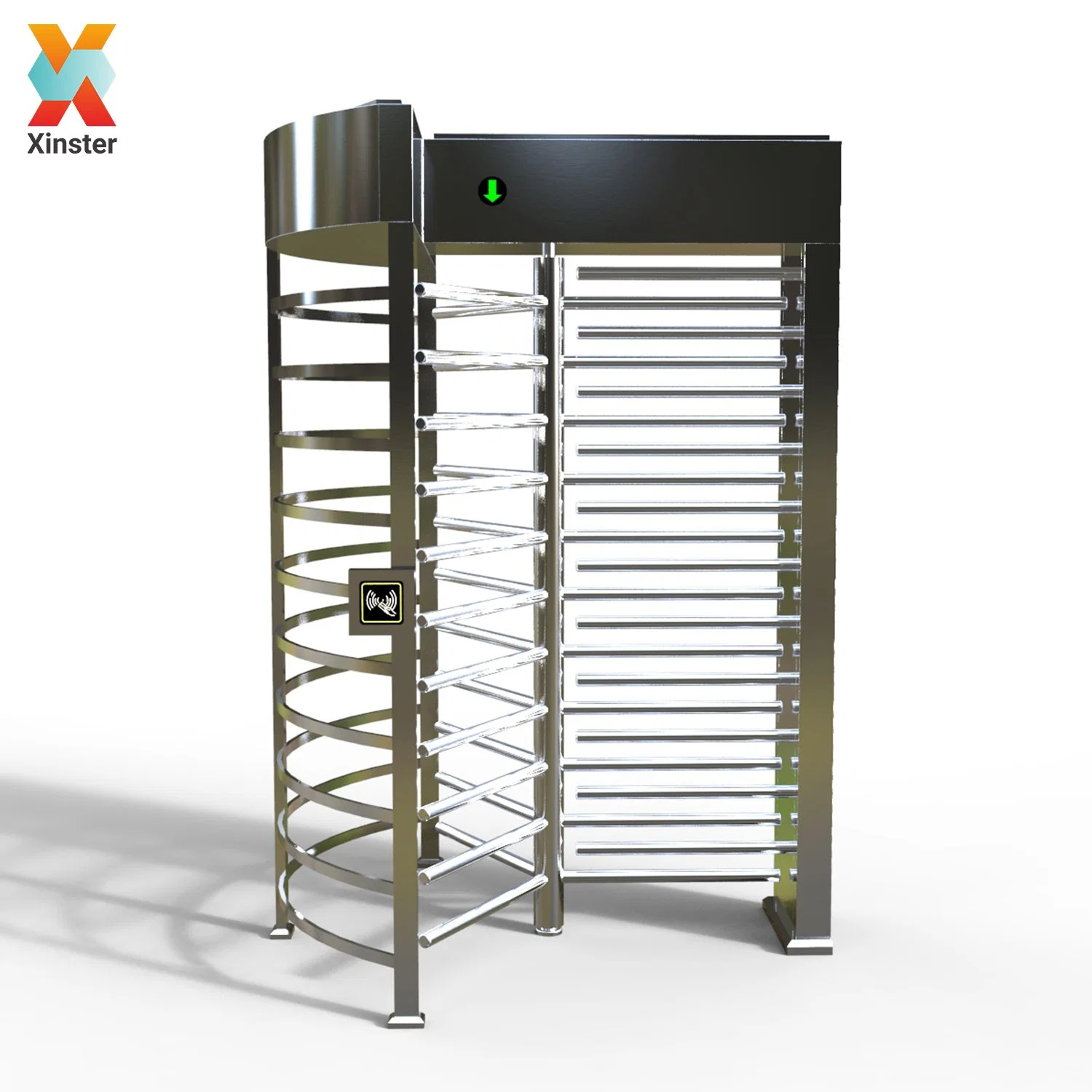 Hotel Access Control Double Lane Full Height Turnstile with IC ID Card Reader