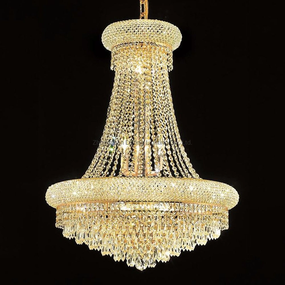 Zhongshan Laiting Lighting Wholesale/Supplier Traditional Luxury Gold Crystal Chandelier