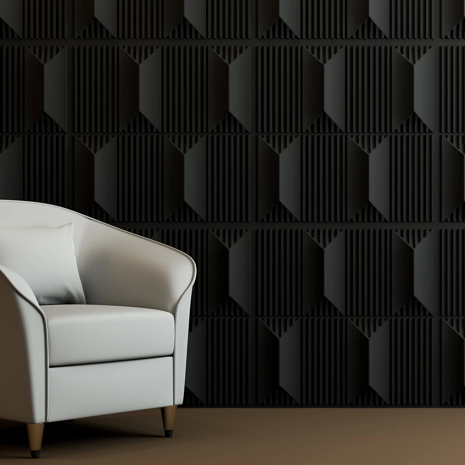 3D PVC Decorating Interior Wall Panel Tiles