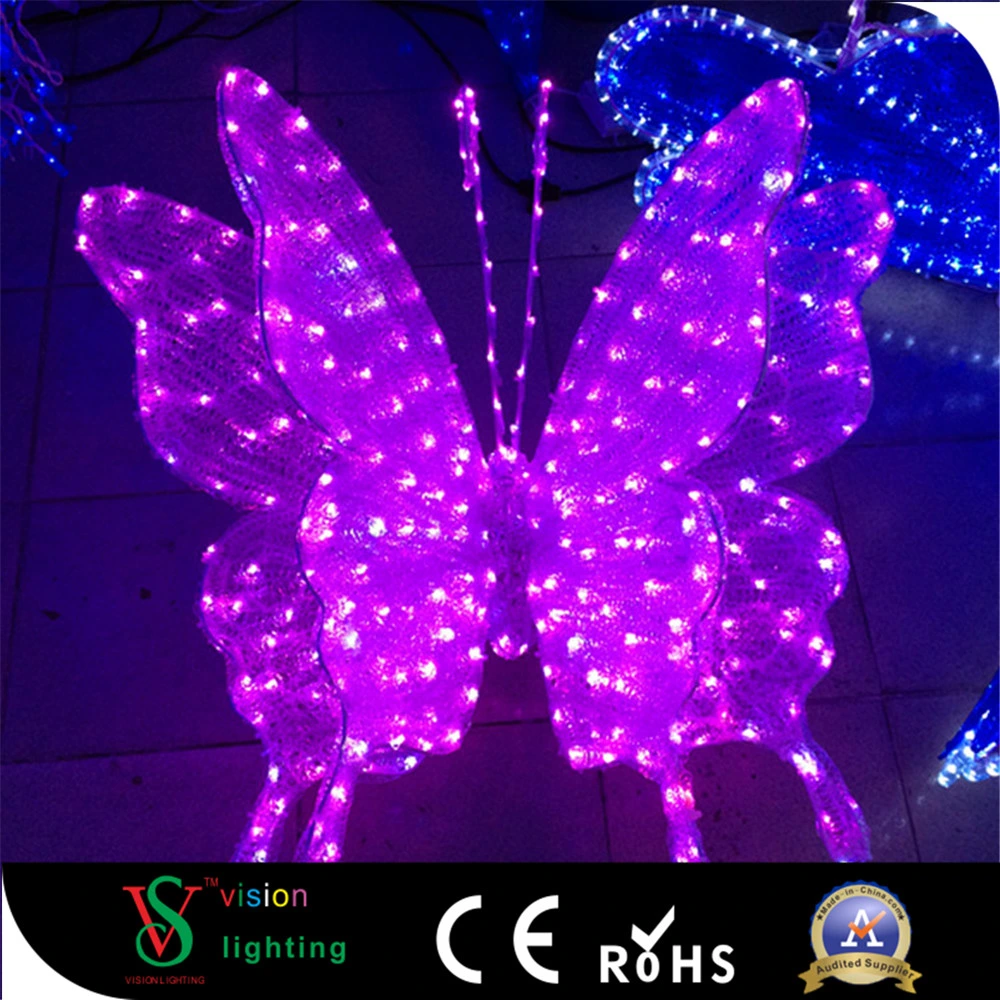 Fancy 3D Butterfly LED Motif Light Park Decoration Christmas Outdoor Light