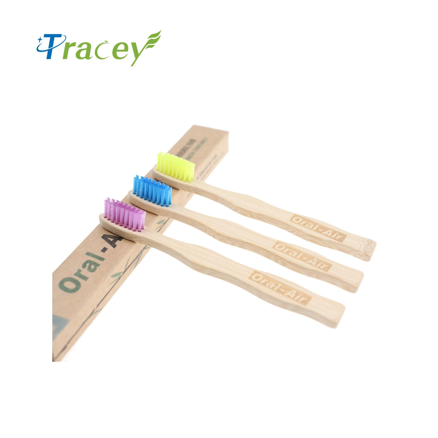 100% biodégradable Wanuocraft Eco Friendly Commerce de gros logo personnalisé Bébé Enfant Enfant Adulte de charbon de bois rond en nylon brosse à dents de bambou