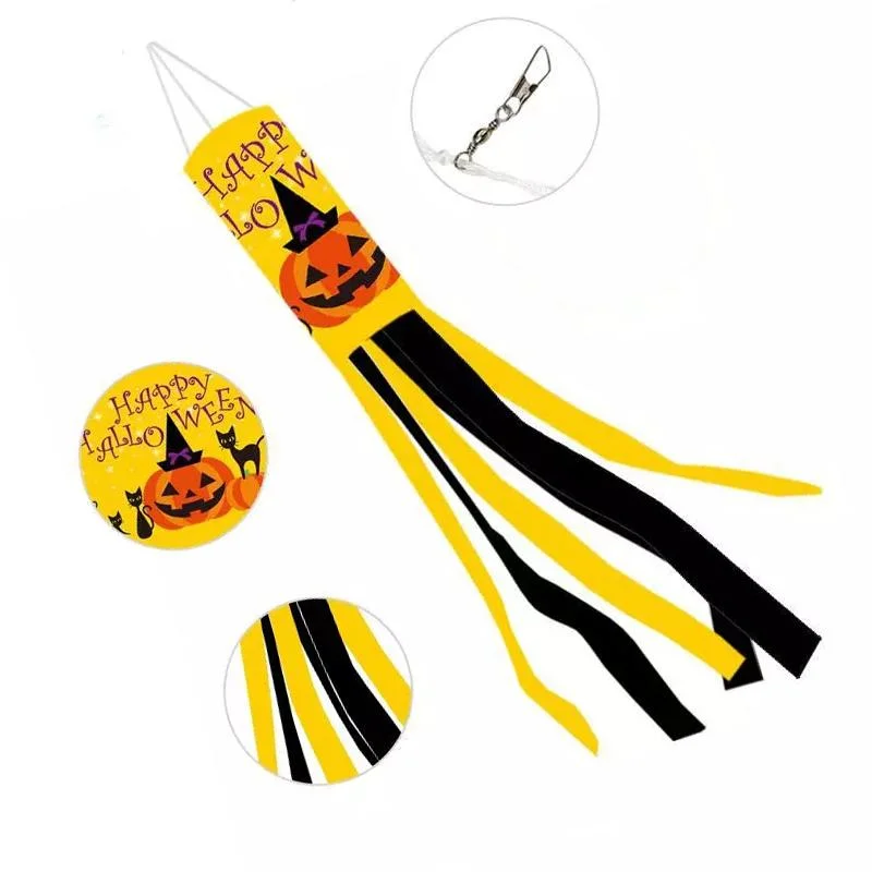 Full Color 100d Polyester Printing Country Halloween Custom Windsock Flag