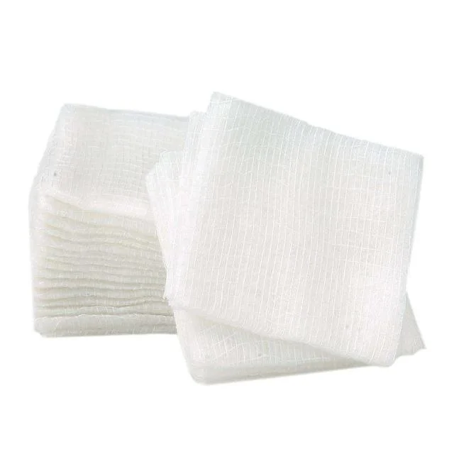 Consommables ce, consommables médicaux de découpe de gaze approuvés ISO, Gauze Swab de 10 cm X 10 cm Gauze Medical