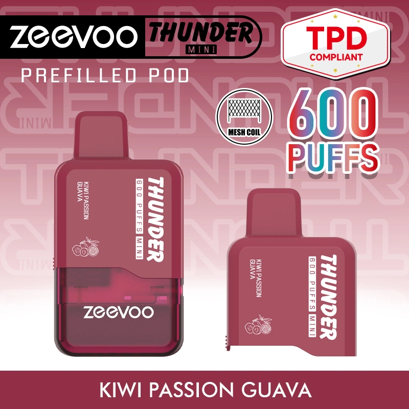 Zeevoo Thunder Wholesale Custom Vaporizer Bars Tpd Disposable Vape Pen 600 Puff E Cigarette 2% Nicotine Shipping Cheap Vapes Juice