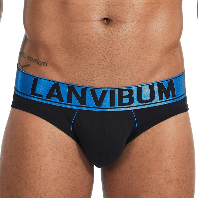 Mann Unterwäsche Mode Spandex Baumwolle Cool Modal Boxer Brief mit Markenlogo