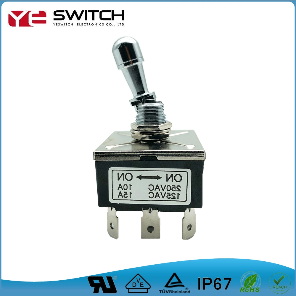 High Current Electrical Momentary Reset Lock Power Switch Metal Micro Push Button Toggle Switch