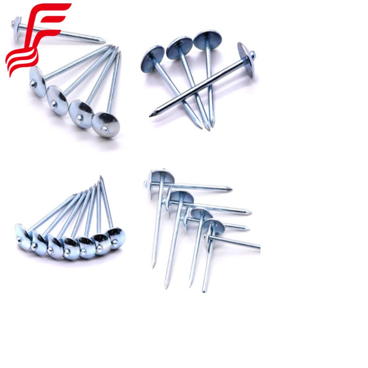 Gi Umbrella Corrugated Acero clavos Gi Roofing Nails