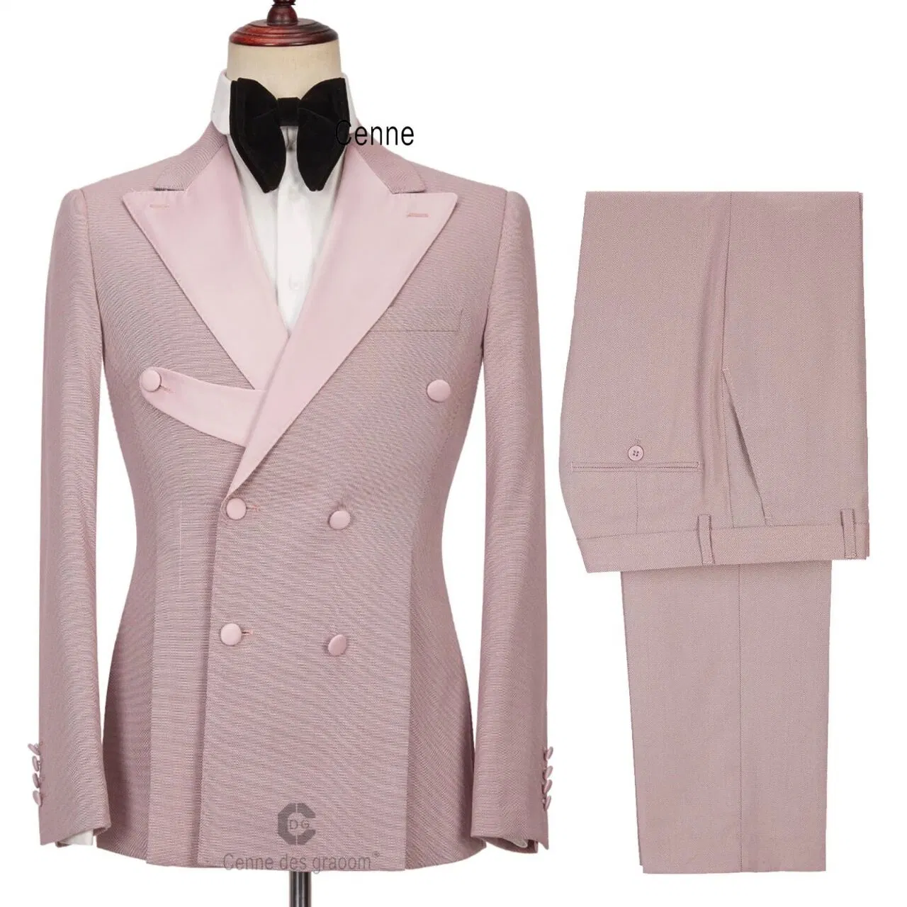 Wholesale Men 3-Piece Suits Shawl Lapel Garment Single Button Tailored Suit Slim Apparel