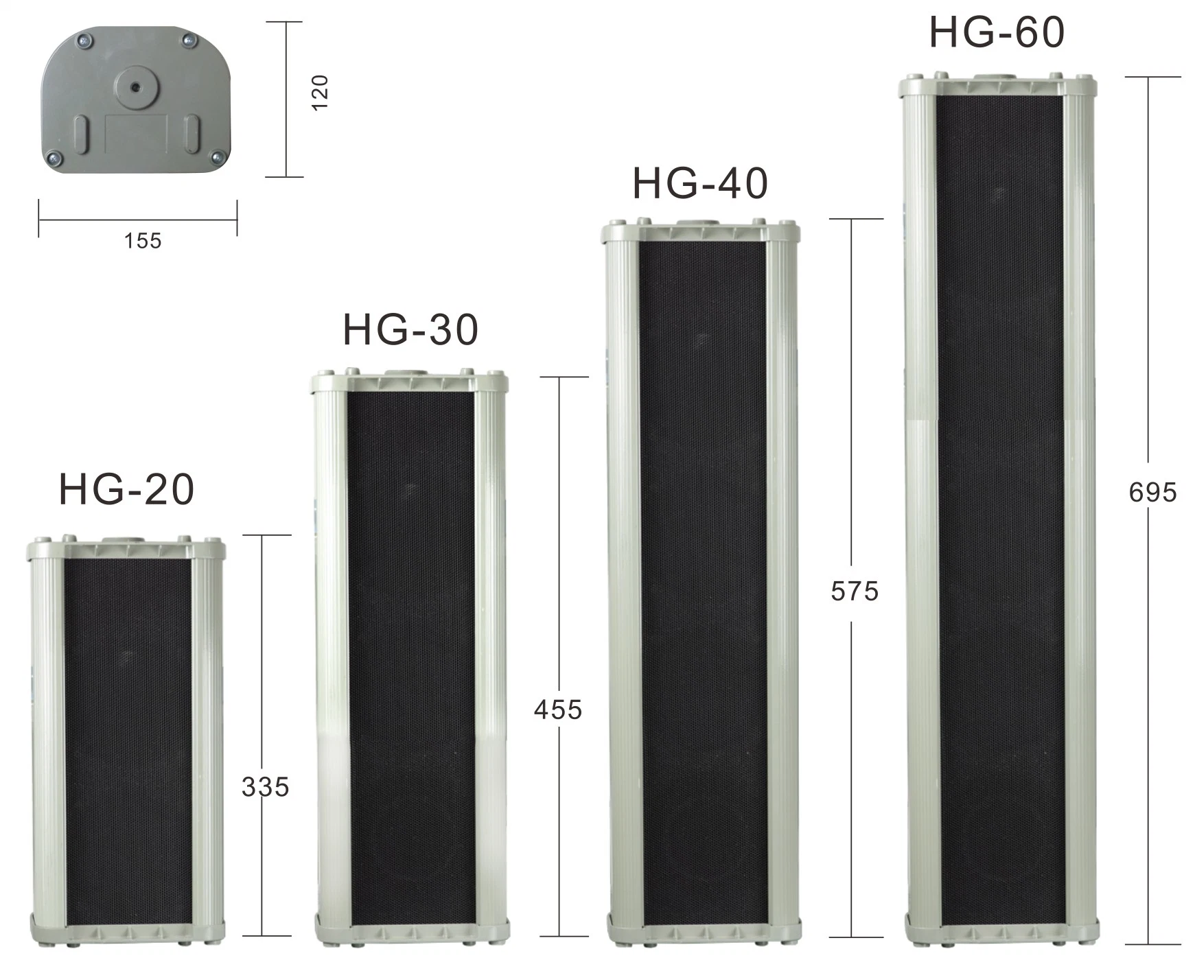 Système de sonorisation 60W enceinte colonne étanche en aluminium