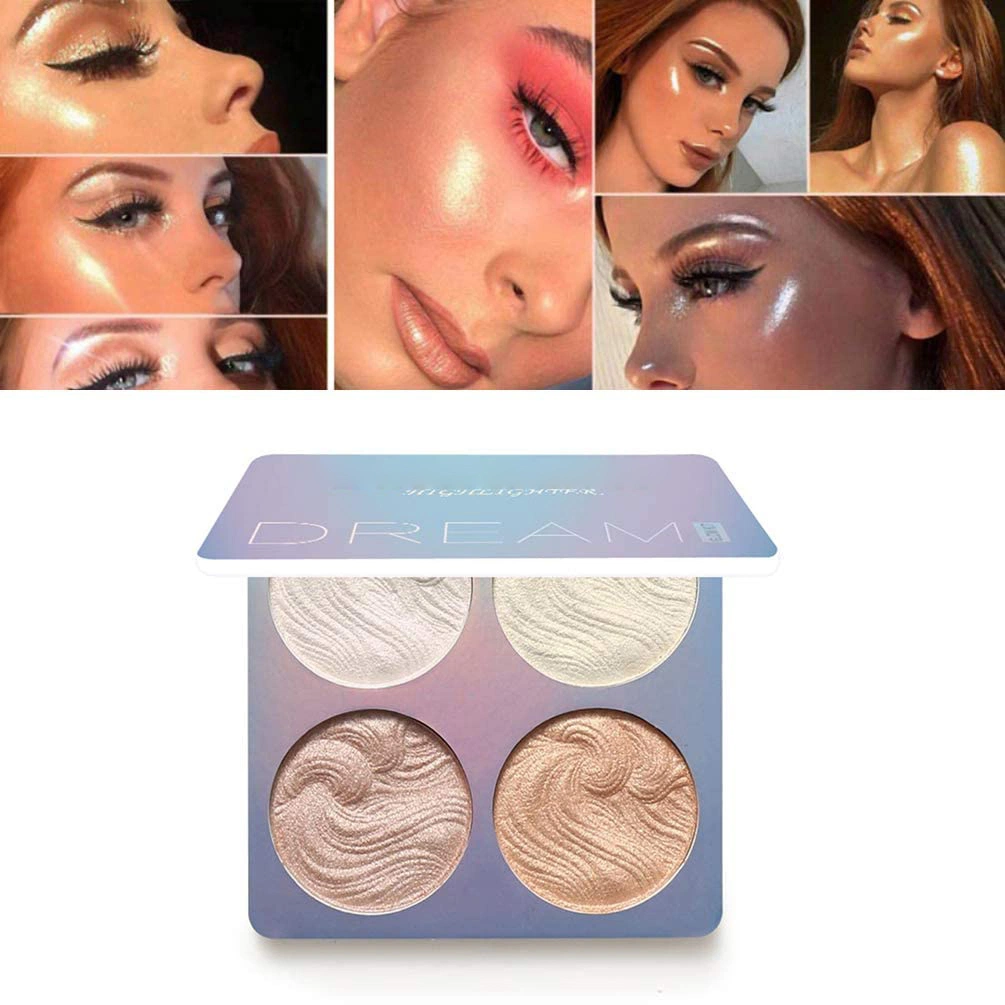 Facial resistente al agua de larga duración Iluminación Cosméticos Paleta de Highlighter