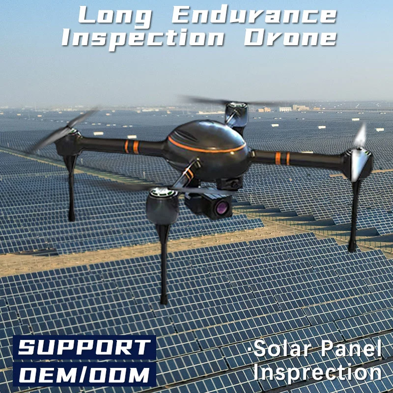 La carga rápida de vuelo autónomo Panel Solar de la infraestructura de turbina de viento Quadcopter Drone de inspección