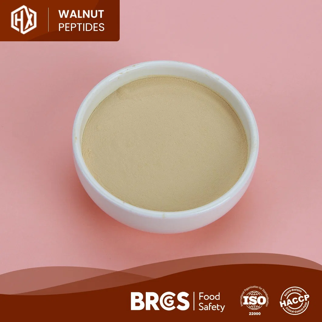 Haoxiang Wholesale/Supplier Customized ISO9001 Healthcare Supply Quality China Walnut Peptide 80% Content Bulk in Stock Walnut Peptide Powder for Health Supplement