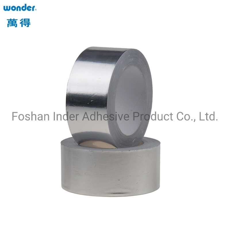 Aluminum Metallized Water Based Acrylic Adhesive Silvery BOPP Tape with Customized Logo