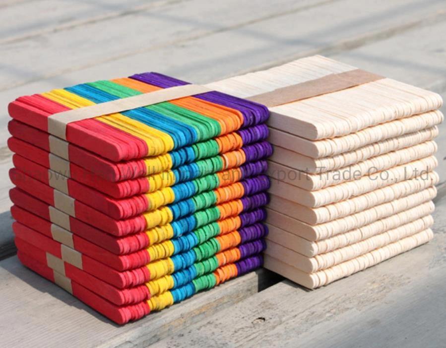 Madera de abedul maciza de colores DIY decoración Artesanía Palas para la fiesta