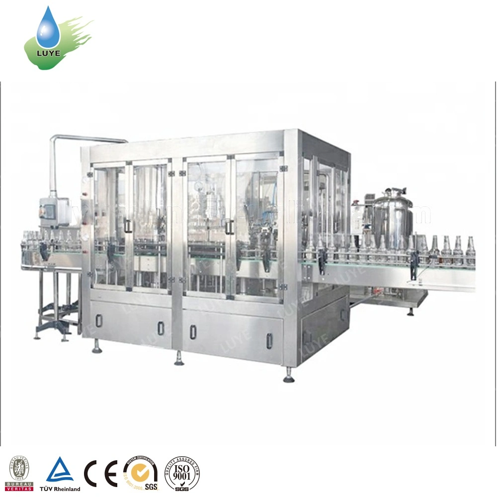 Beer Filling Equipment and Packing Line/Wine/Vodka/Whisky Filling and Packing Machine/Crown, Aluminum Cap Glass Bottle Alcohol Drink Making Line