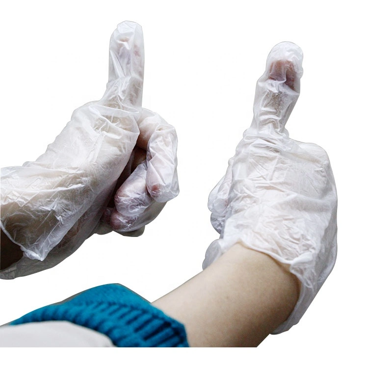 Powder-Free de látex desechables de vinilo Guantes de examen médico