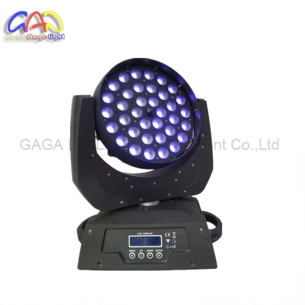 36 * RGBW 10W High Power LED de 4-en-1 con la función de Zoom moviendo, Faro