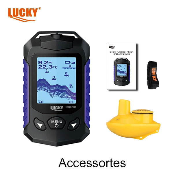 Lucky fish finder FL168-W 2.8inch Pantalla de matriz de puntos con los sensores inalámbricos