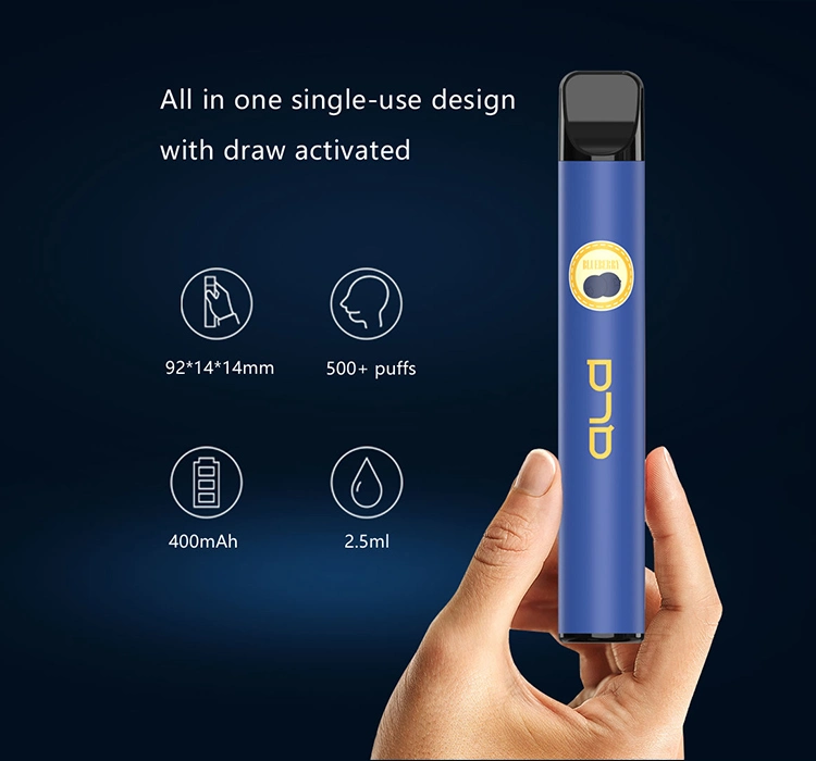 500 Puffs Super-Slim and Disposable Pod System Device with Stylish Colors