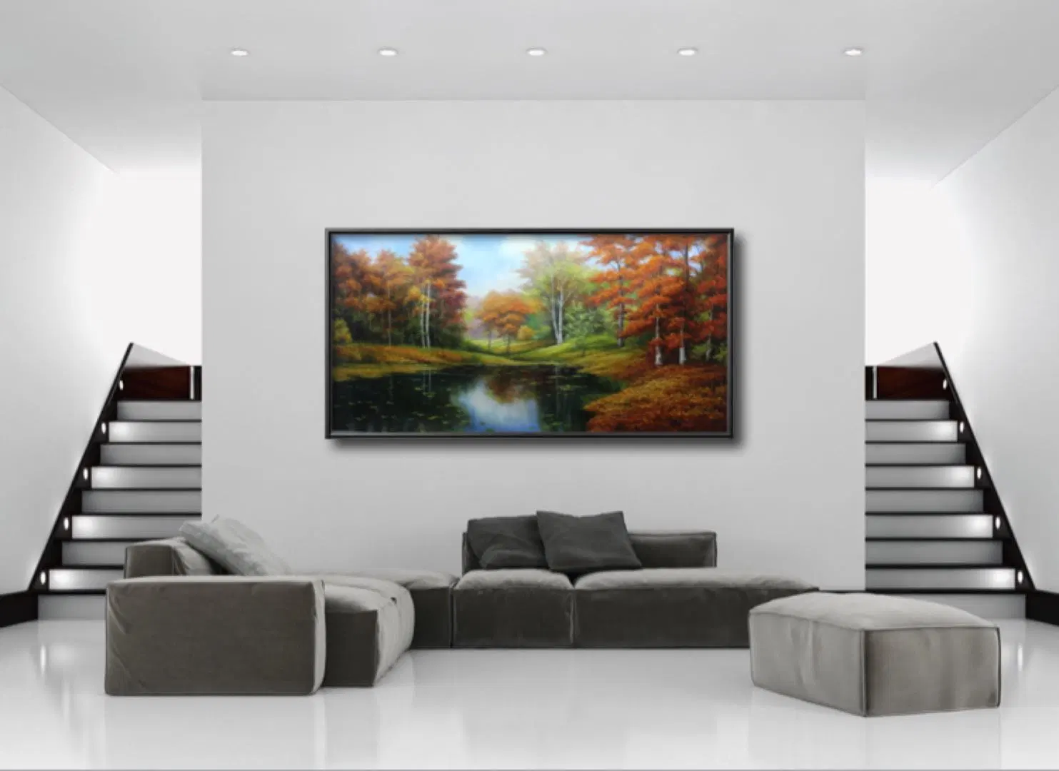 Handmade Landscape Modern Wall Art Canvas Reproduction Oil Paintings