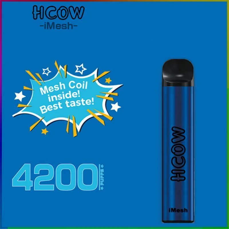 Preço grossista Hcow Imesh 4200 borlas para 10ml Capatity Vape descartáveis recarregável Pen Vs E-Lux Legend 3500