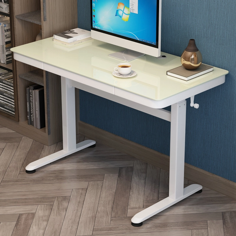 Manual Control Standing Desk Height Adjustable School Study Sit Stand Computer Desk for Home Office