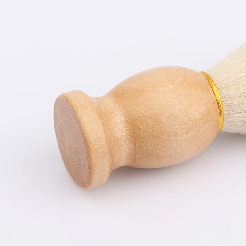 Synthetic Soft Nylon Shave Brushes Natural Wood Handle Barber Face Cleaning Tool Shaving Brush