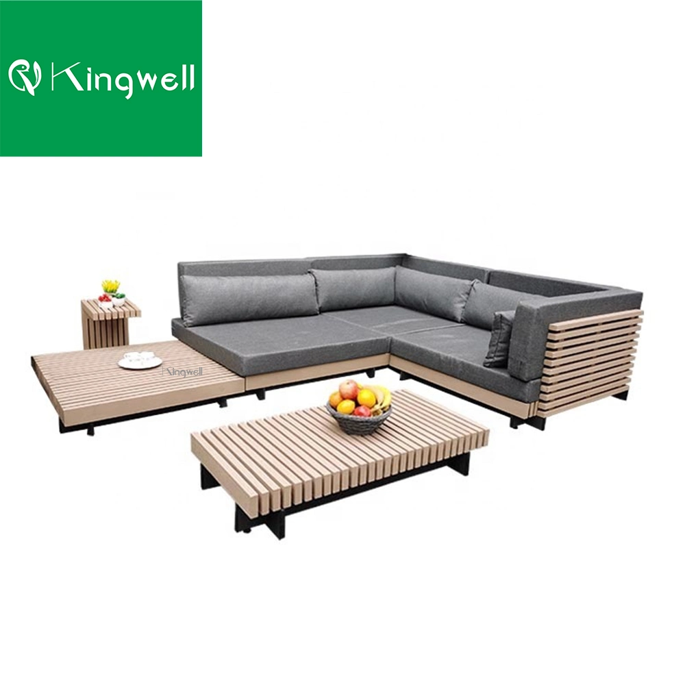 Outdoor Lounge Bed Patio Furniture Sofa Sets Used in Garden with Cushion