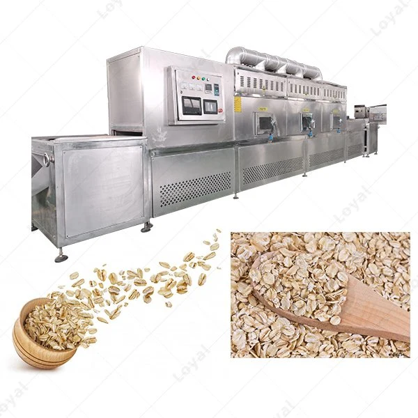 Full Automatic Oatmeal Microwave Sterilization Drying Machine