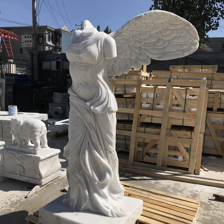 Hand Carved Polishing White Color Modern Statue Abstract Marble Sculpture for Garden