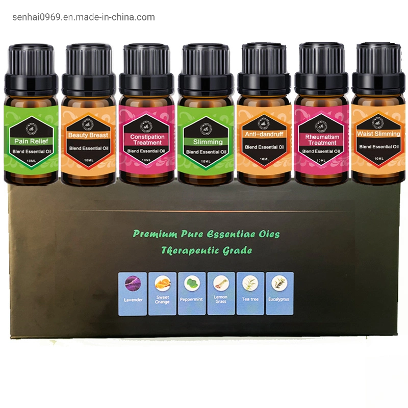 Private Label Bulk Wholesale/Supplier Price Skin Care Massage Oil Natural Pure 6 Essential Oil Set with 6 Bottles 10ml