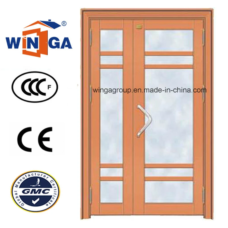 Entry Security Metal Steel Iron Glass Door for Outside (W-GD-30)