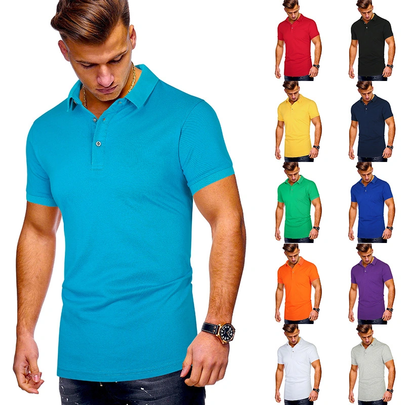 OEM Großhandel Custom Logo Plain Blank Gym Kleidung schnell trocken Fit Shirts Original Baumwoll-Polo-T-Shirt für Herren