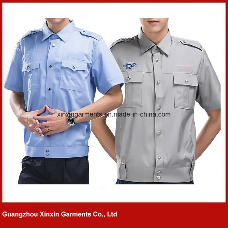 OEM Summer Blue Security Guard Uniform Military Police Uniform Work Wear Factory (W535)