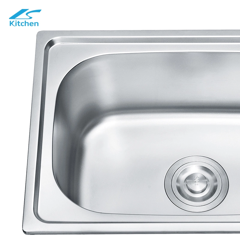 Lavabo de acero inoxidable fregadero de agua de la cocina solo disipador Bowl