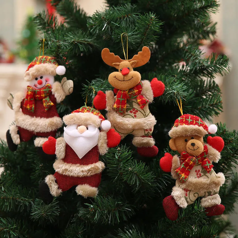 Рождественские орнаменты подарок Санта Клаус Сноумен Дерево игрушка Колл Hang Украшения для дома